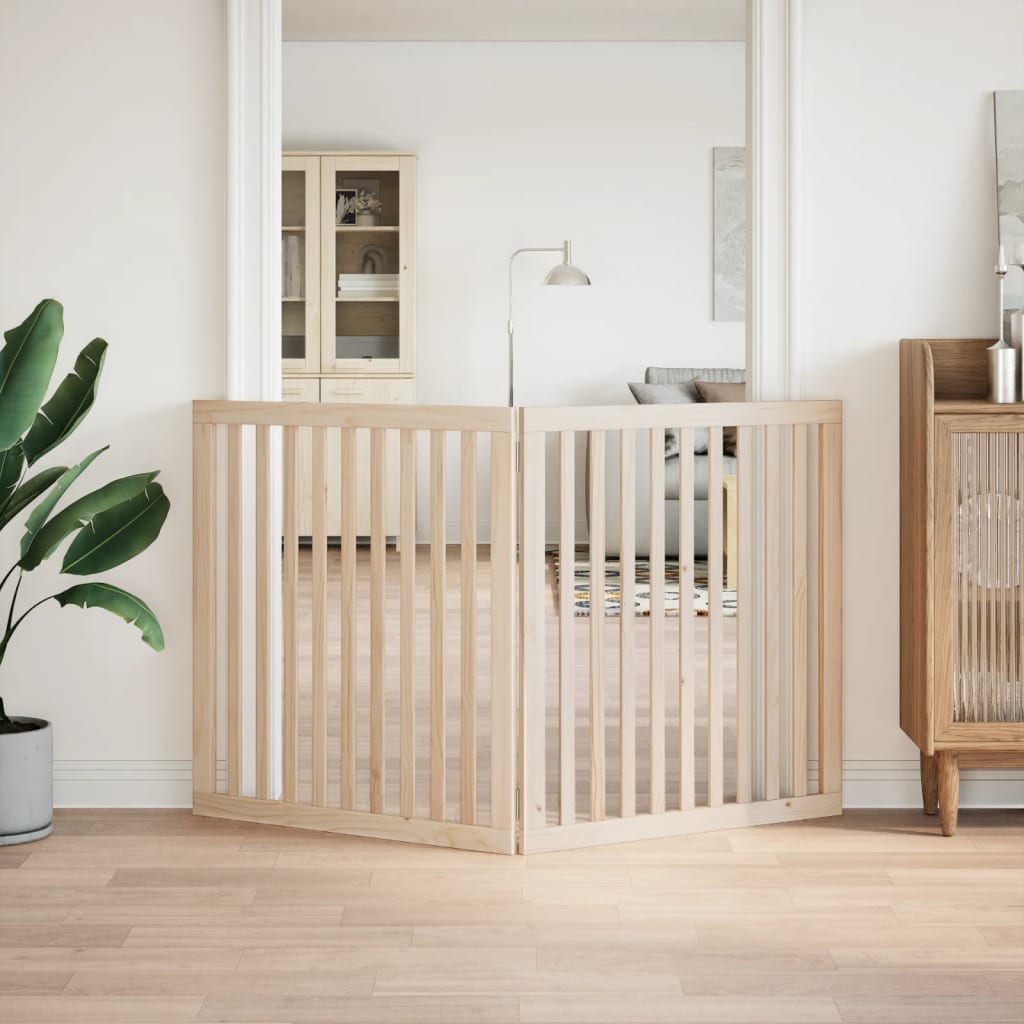 Vidaxxl Hundezaun zuammenklappbar 2 Panele 160 cm Pappelholz