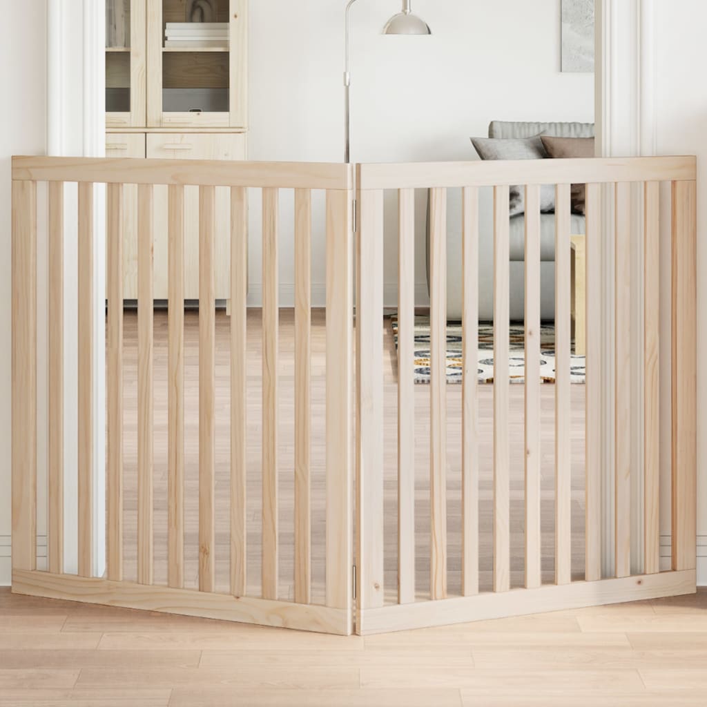 Vidaxxl Hundezaun zuammenklappbar 2 Panele 160 cm Pappelholz