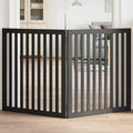 VidaXL Hundezaun 2 Paneele 160 cm Pappelholz Schwarz
