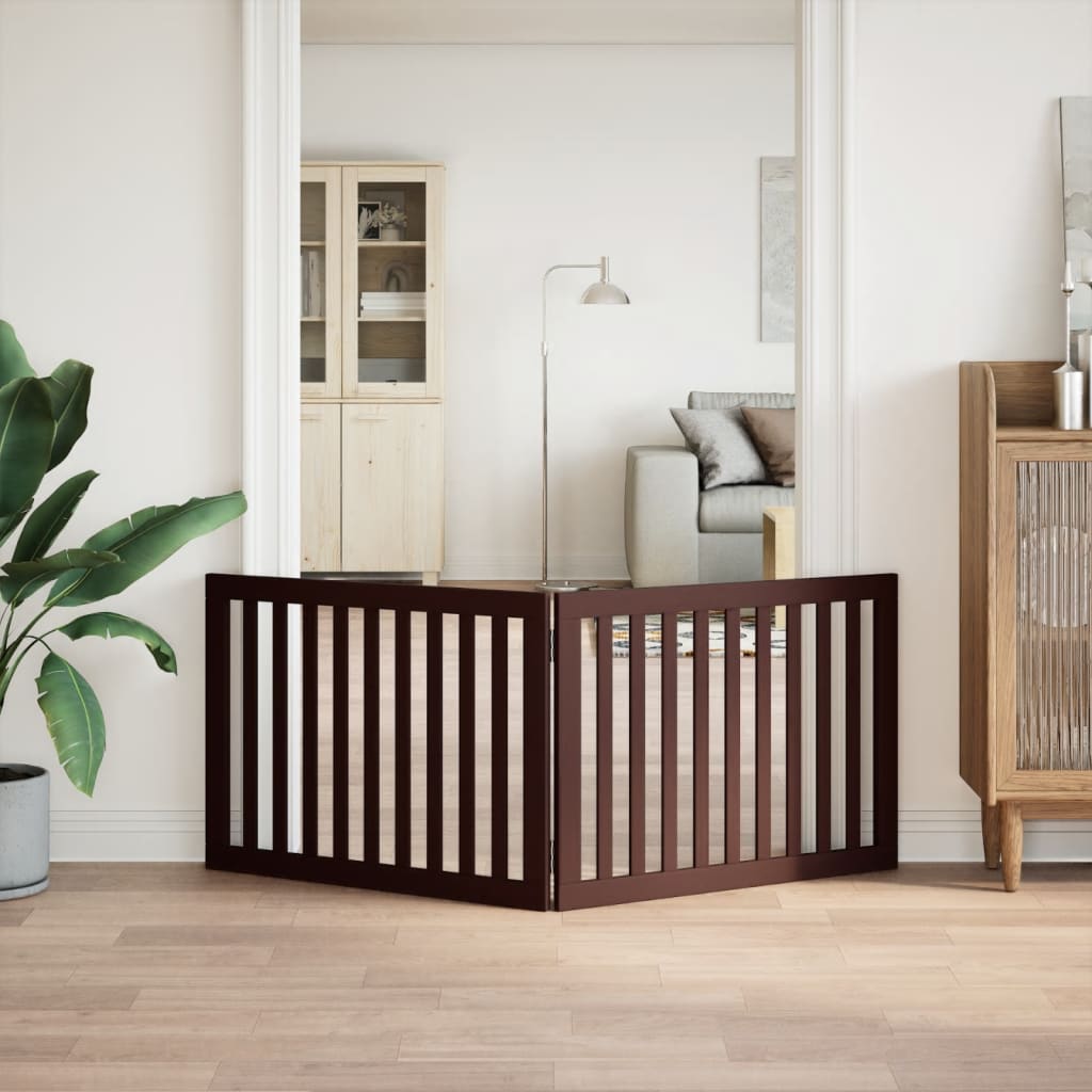 VidaXL Faltbarer Hundezaun, 2 Paneele, 160 cm, Pappelholz, Braun