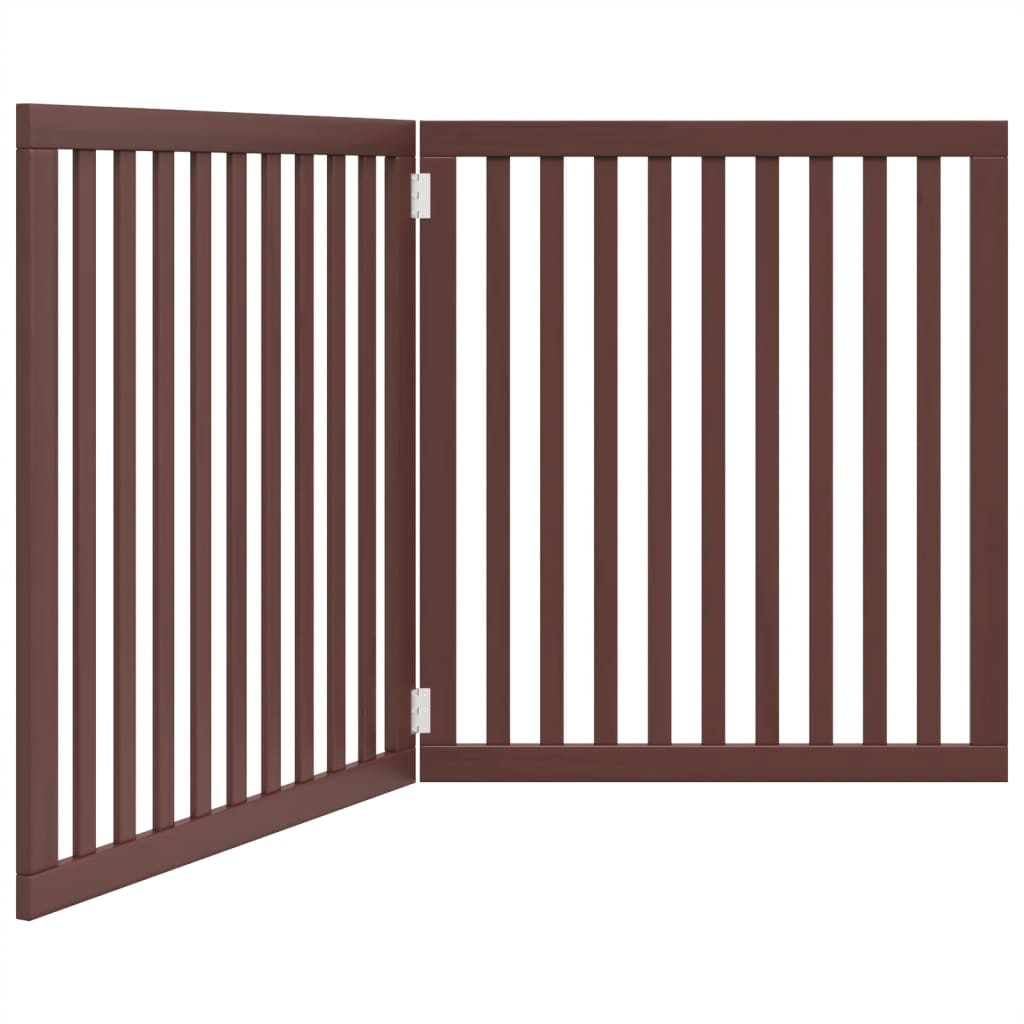 Vidaxxl Hundezaun 2 Panelle 160 cm Pappelholz braun