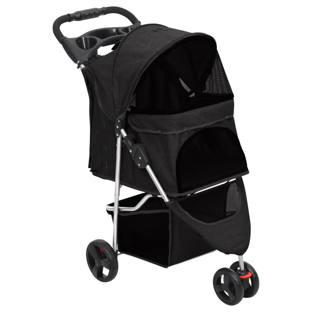 VidaXL Hunde-Falttisch 80x46x98 cm Oxford-Gewebe schwarz