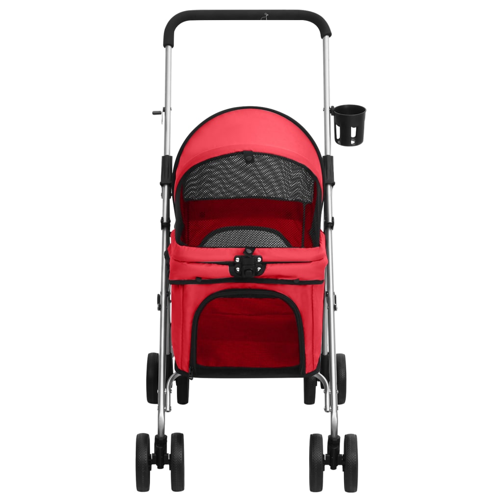VidaXL Hundauto faltbar 76x50x100 cm Oxford Stoff rot