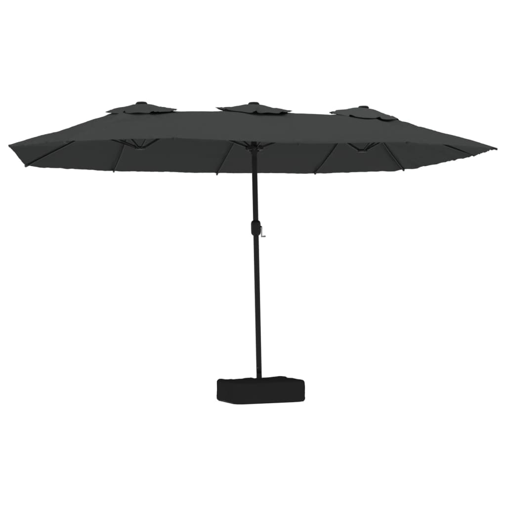 Vidaxl parasol dubbel 449x265 cm antracietkleurig