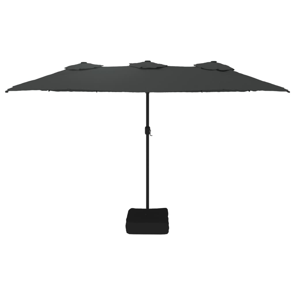 Vidaxl parasol dubbel 449x265 cm antracietkleurig