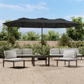 Vidaxl parasol dubbel 449x265 cm antracietkleurig