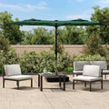 Vidaxl parasol dubbel met led's 316x145 cm groen