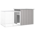 Vidaxl konijnenhok 200x91x100 cm gegalvaniseerd staal grijs
