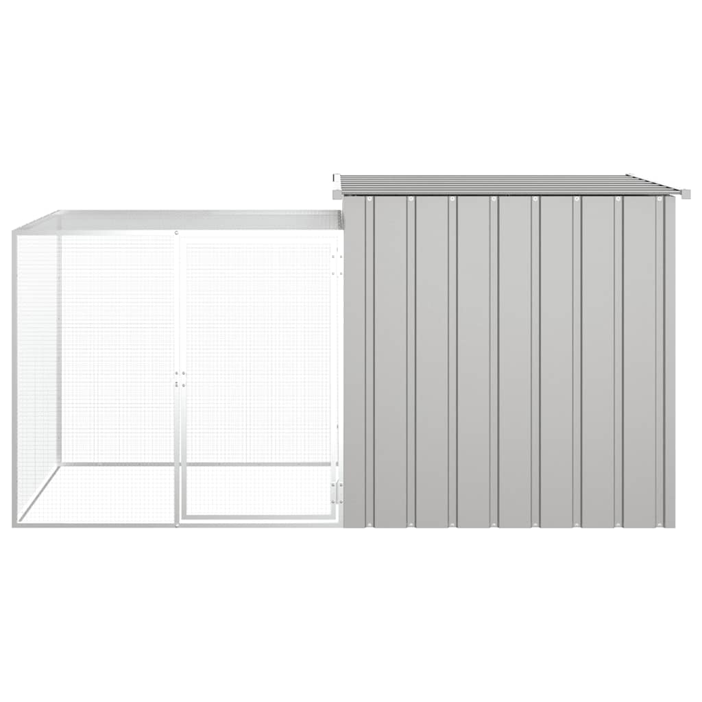 Vidaxl konijnenhok 200x91x100 cm gegalvaniseerd staal grijs