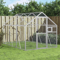 Vidaxl volière 1,79x3x1,85 m aluminium zilverkleurig