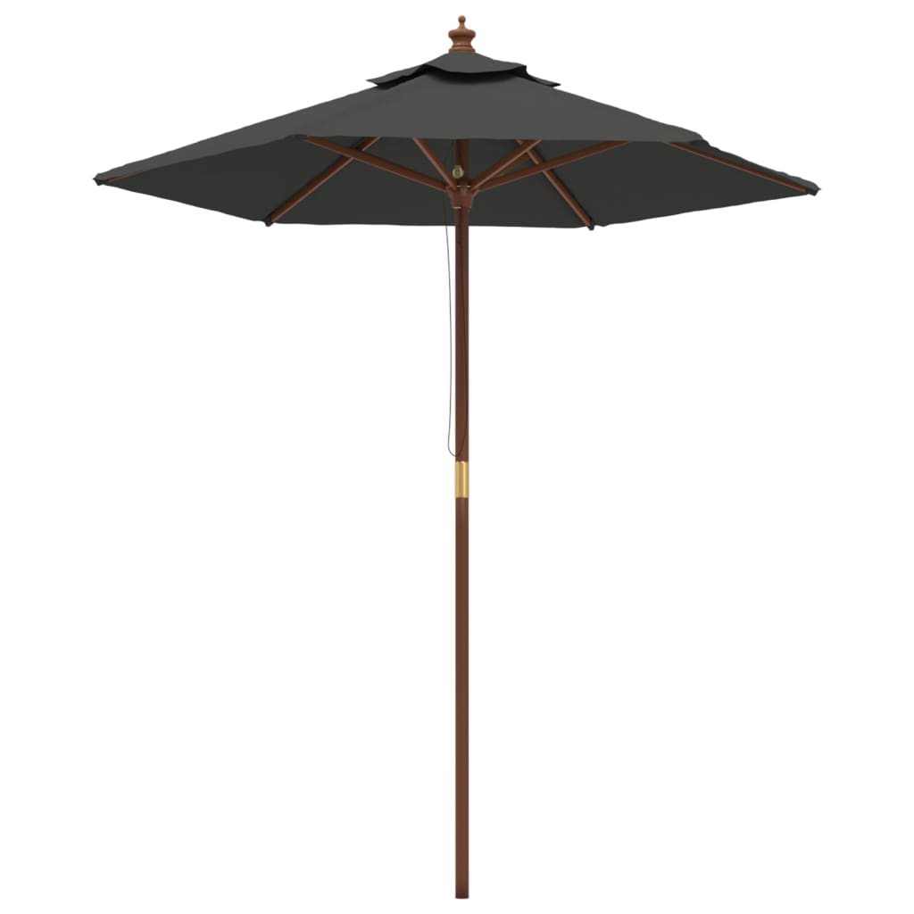 VidaXL Sonnenschirm mit Holzstange 196x231 cm anthrazitfarben