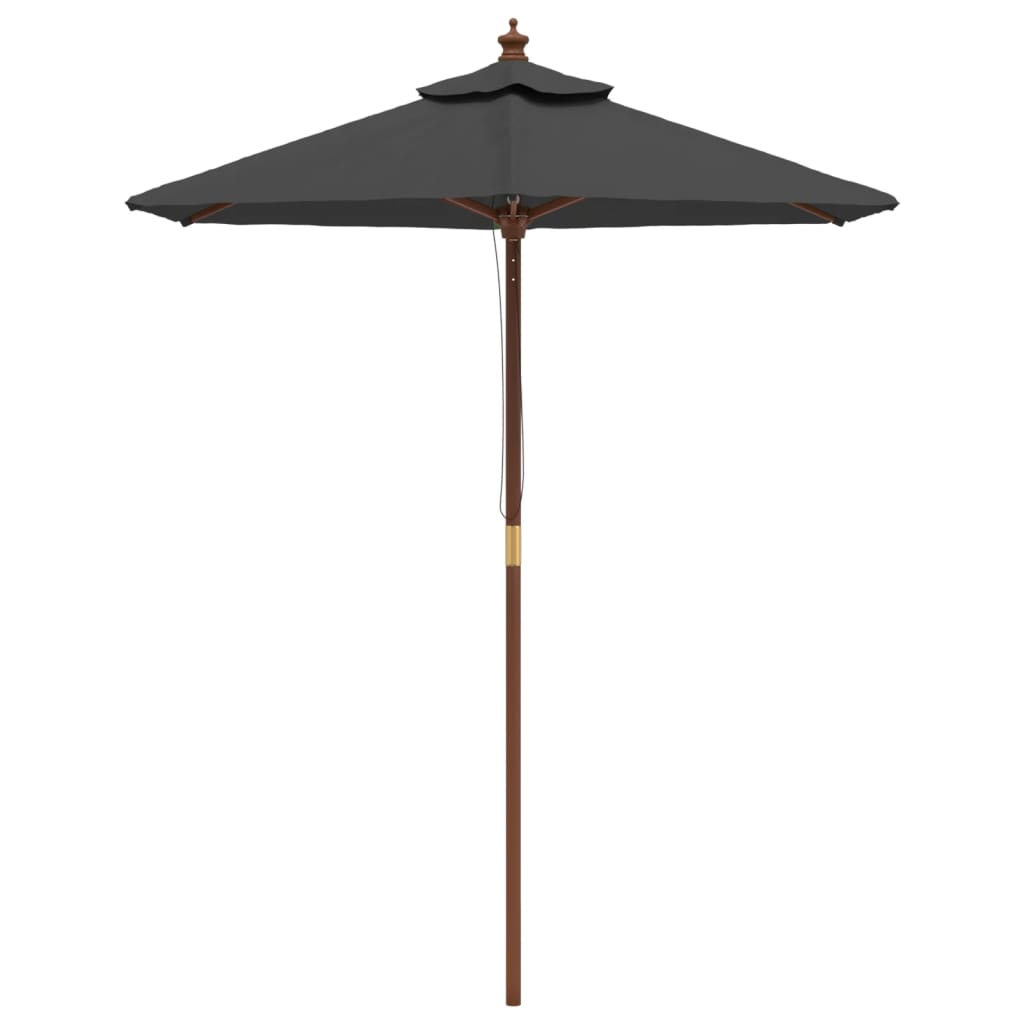 VidaXL Sonnenschirm mit Holzstange 196x231 cm anthrazitfarben