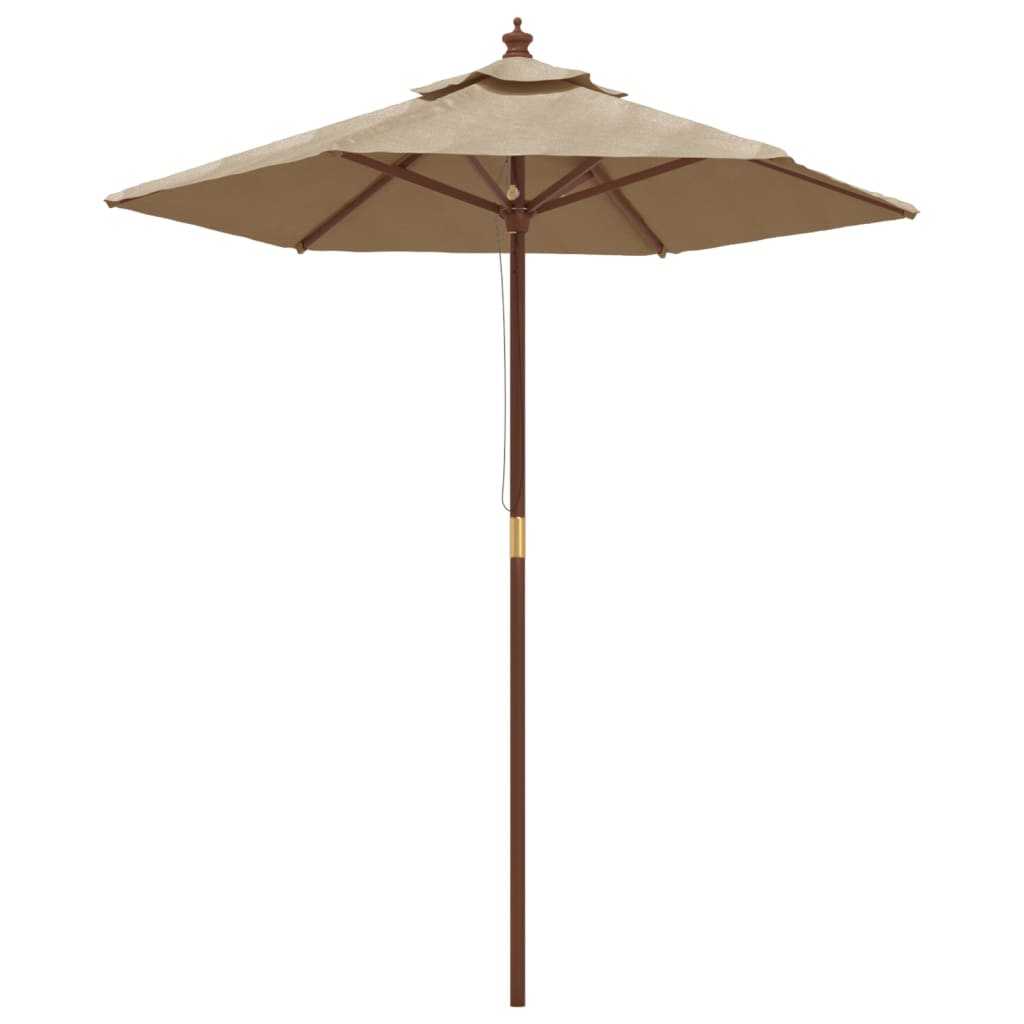 VidaXL Sonnenschirm mit Holzstange 196x231 cm taupe