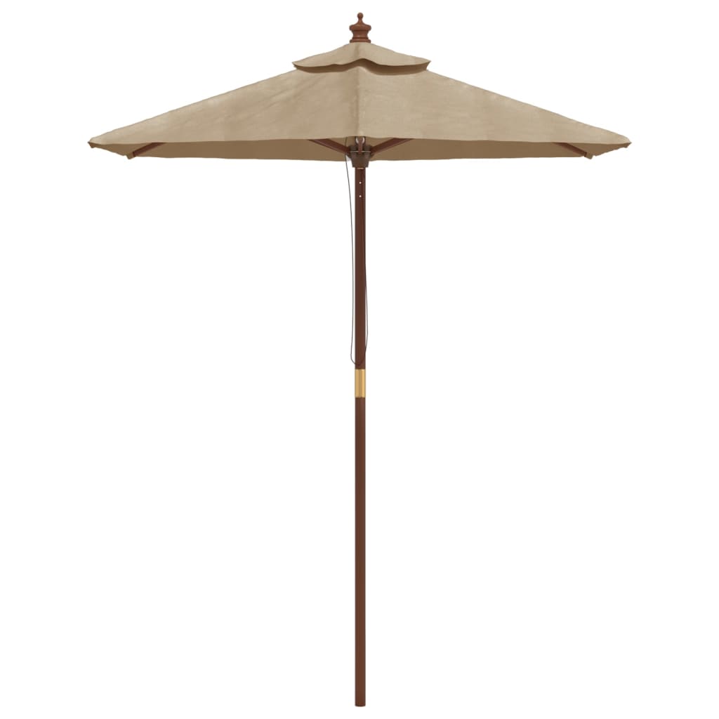 VidaXL Sonnenschirm mit Holzstange 196x231 cm taupe