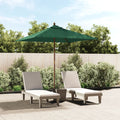 Vidaxl parasol met houten paal 198x198x231 cm groen