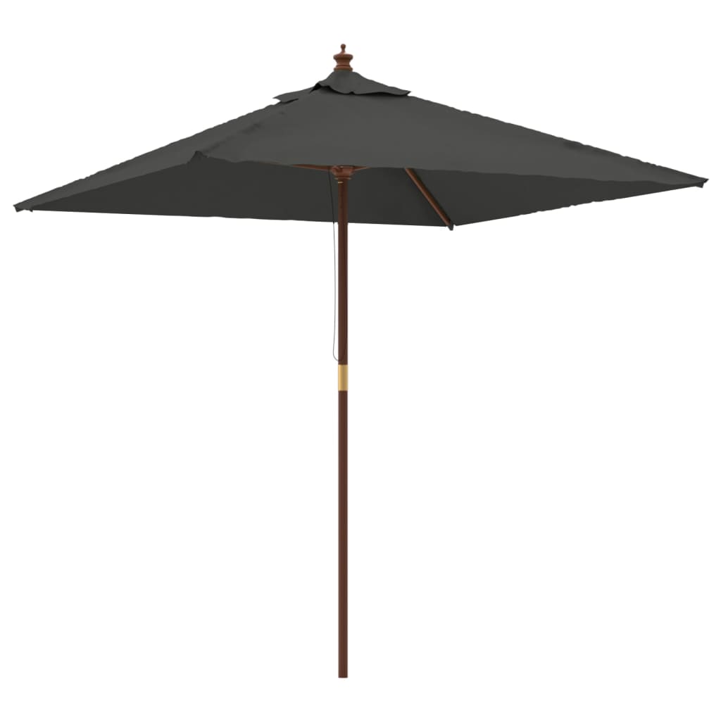 VidaXL Sonnenschirm mit Holzstange 198x198x231 cm anthrazitfarben