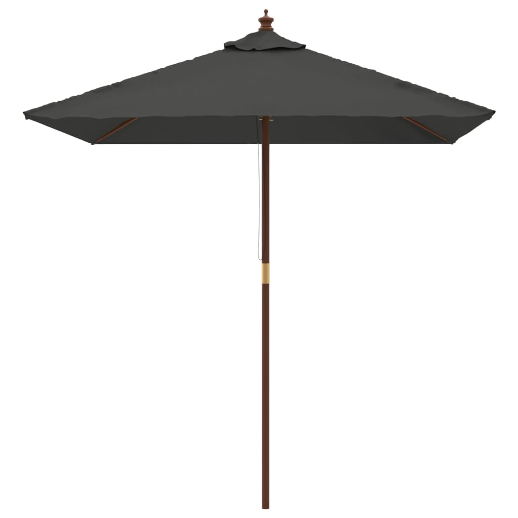 VidaXL Sonnenschirm mit Holzstange 198x198x231 cm anthrazitfarben