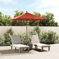 VidaXL Sonnenschirm mit Holzstange 198x198x231 cm terrakottafarben