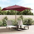 VidaXL - Sonnenschirm mit Holzstangen 300x300x273 cm Bordeauxrot