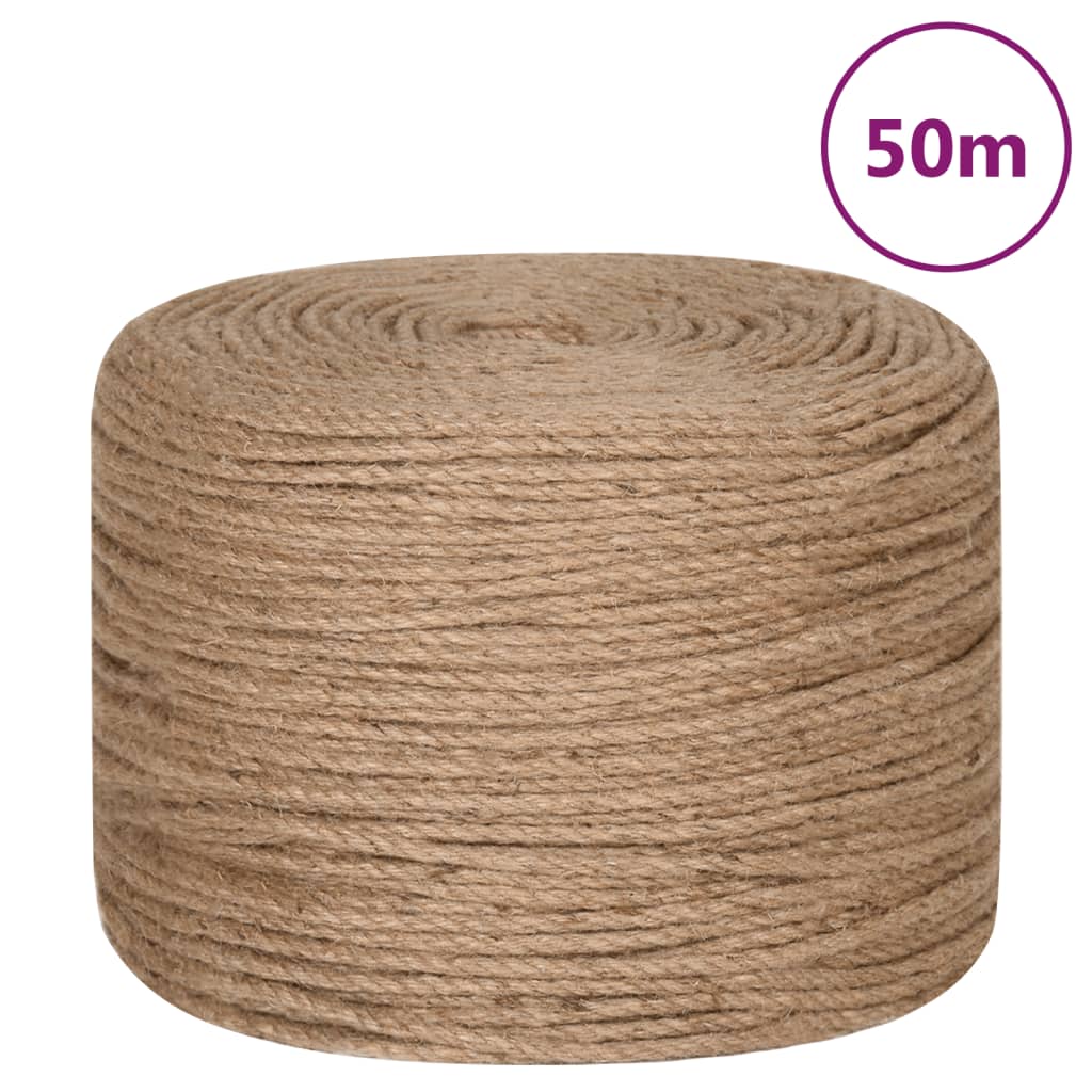 VidaXL Seil, 50 m lang, 6 mm dick, Jute