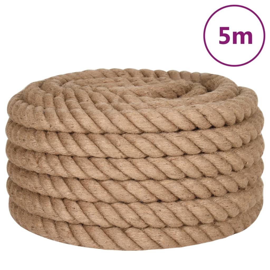 VidaXL Seil, 5 m lang, 36 mm dick, Jute
