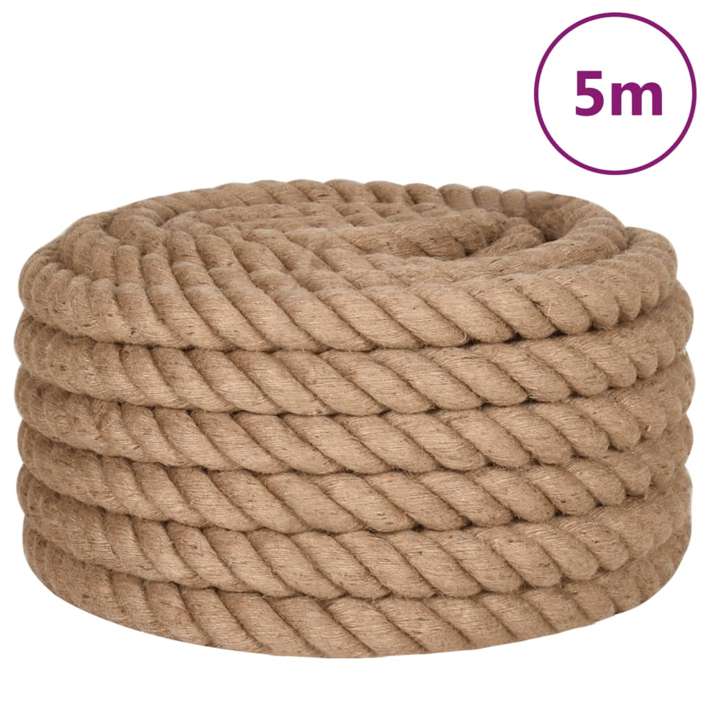 VidaXL Seil, 5 m lang, 40 mm dick, Jute