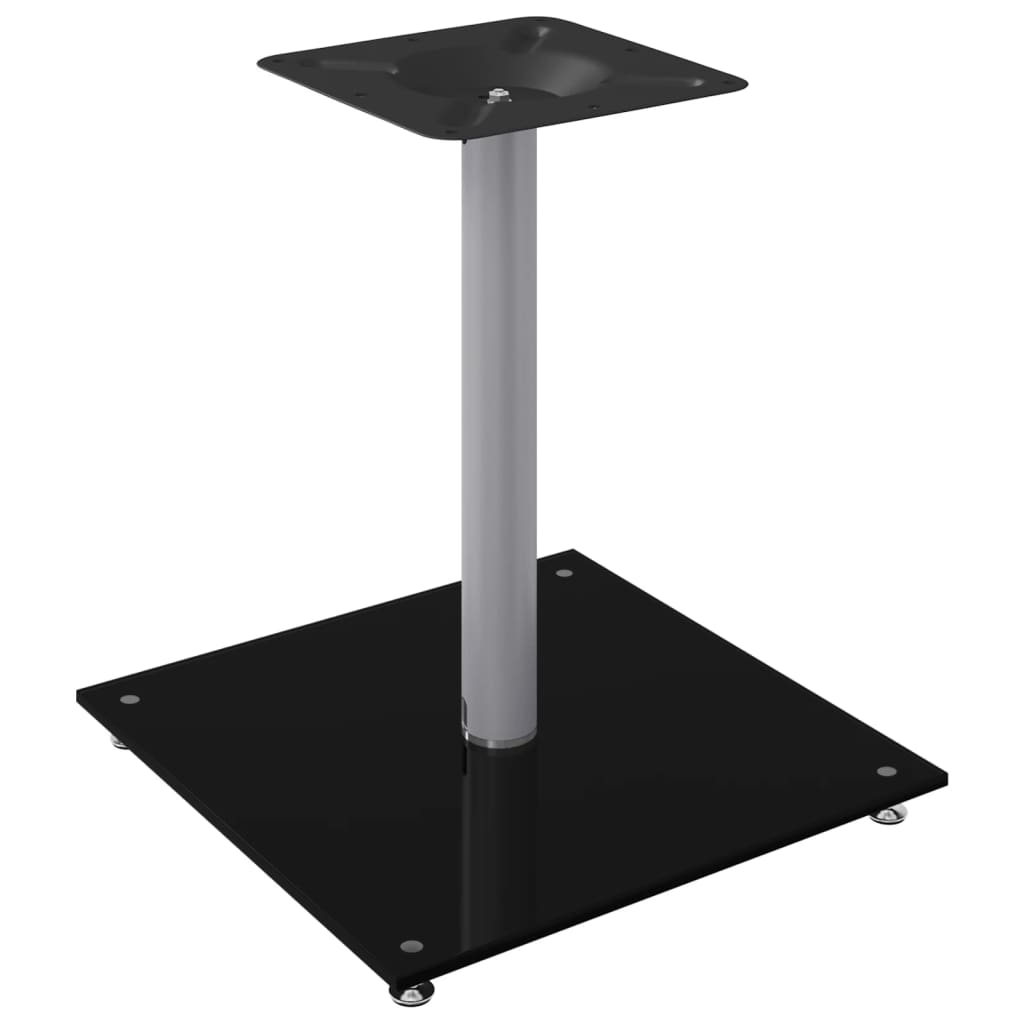 VIDAXL -Lautsprecherstandards 2 Stcs 1 Säule gehärtetes Glas schwarz und silber
