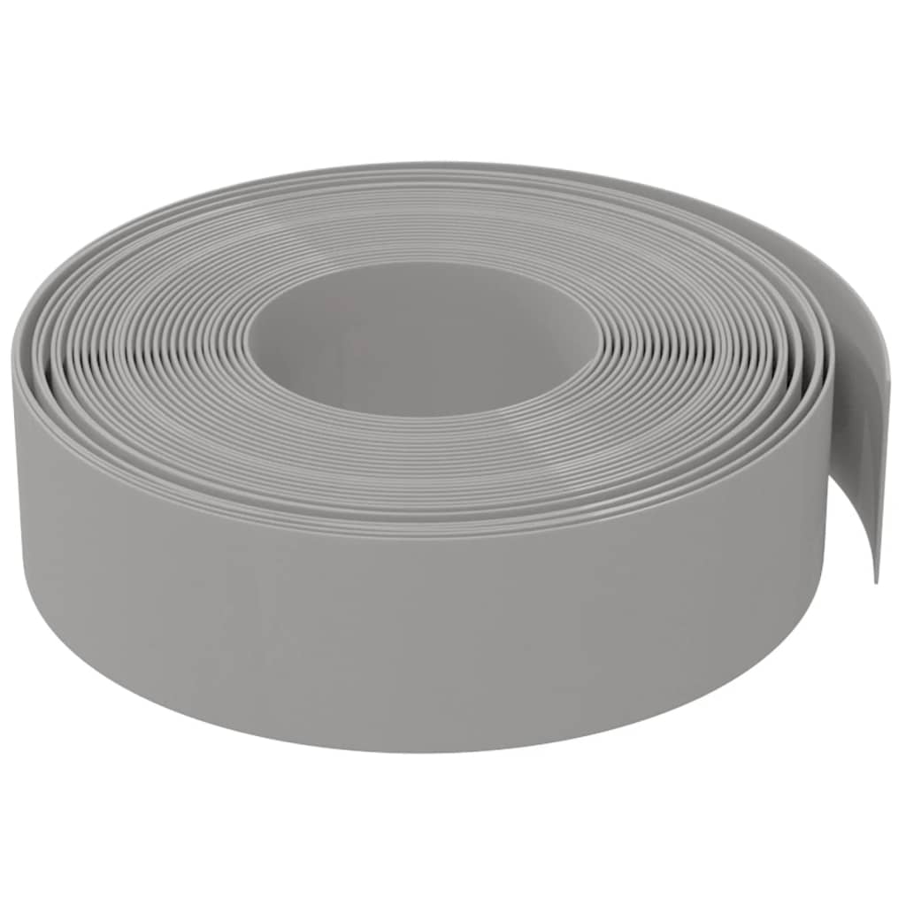 VidaXL Garteneinfassung 10 m 15 cm Polyethylen Grau