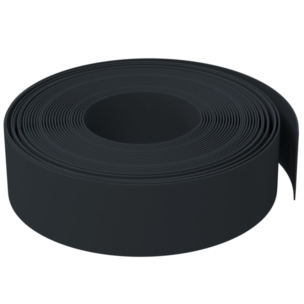 VidaXL Garteneinfassung 10 m 15 cm Polyethylen Schwarz