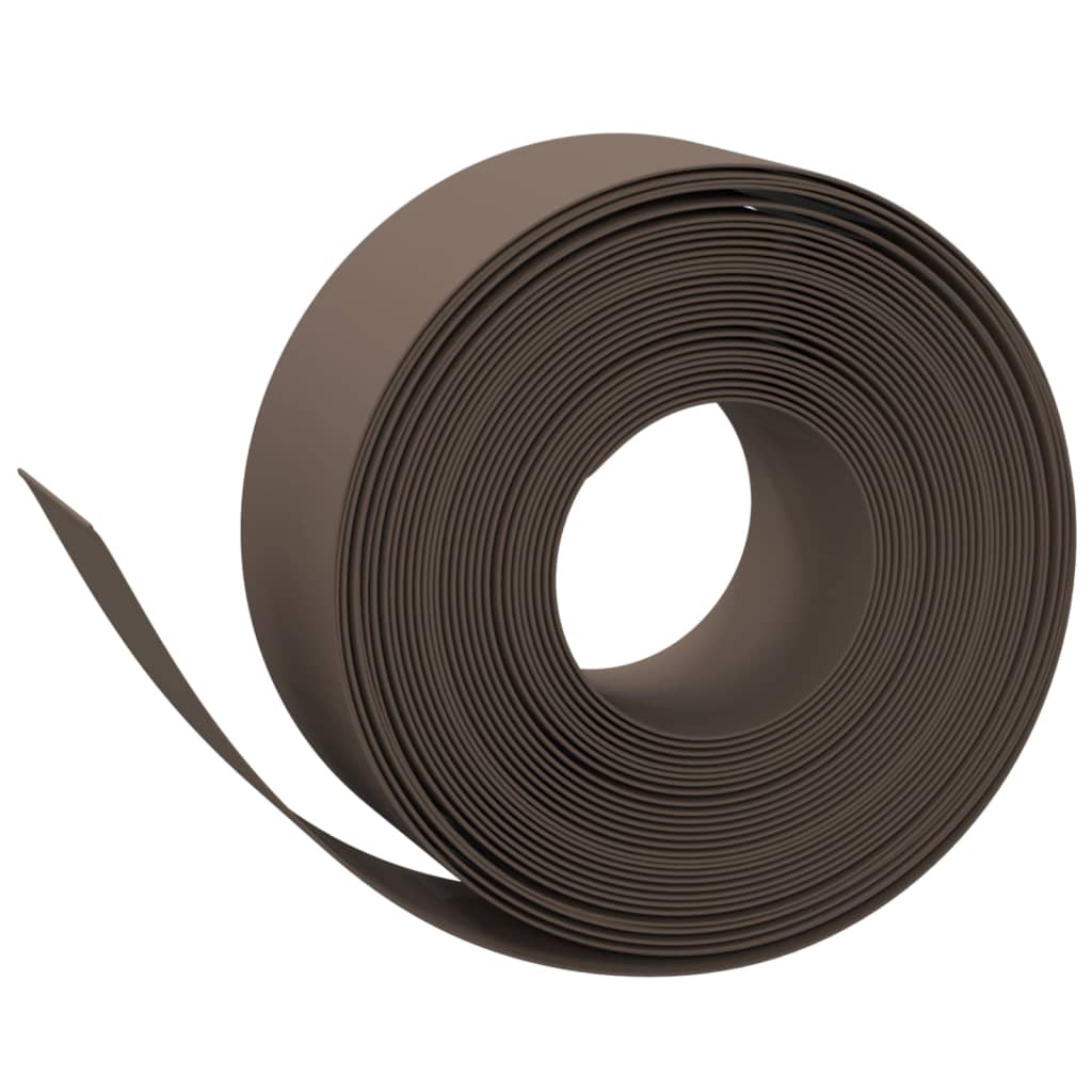 VidaXL Garteneinfassung 10 m 20 cm Polyethylen Braun