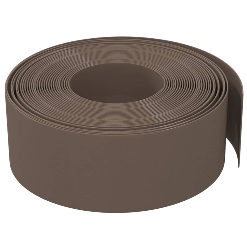 VidaXL Garteneinfassung 10 m 20 cm Polyethylen Braun