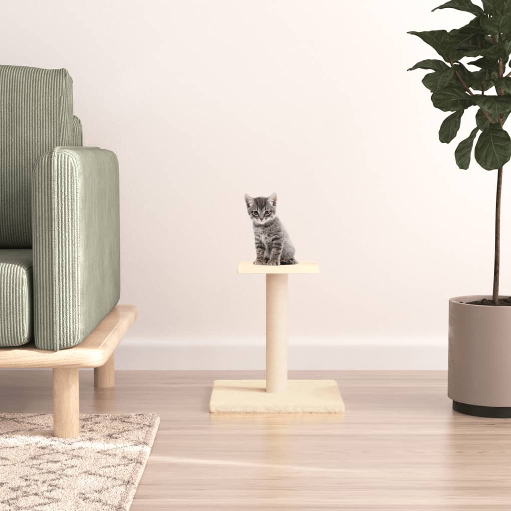 VidaXL Katzenbaum mit Plattform 38 cm Cremefarben