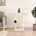 Vidaxl-Katzenmöbel mit Kratzpfosten 82 cm creme – geliert