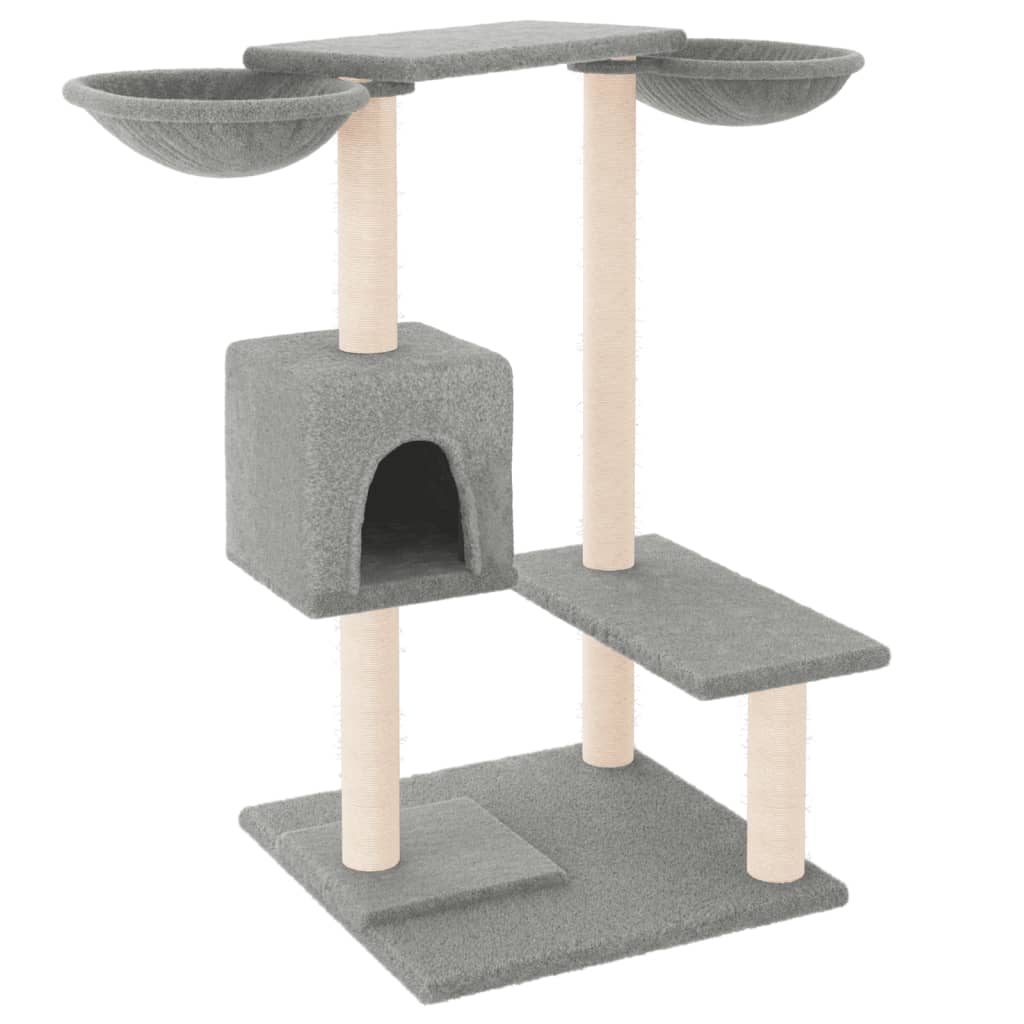 Vidaxl-Katzenmöbel mit Kratzpfosten 82 cm hellgrau