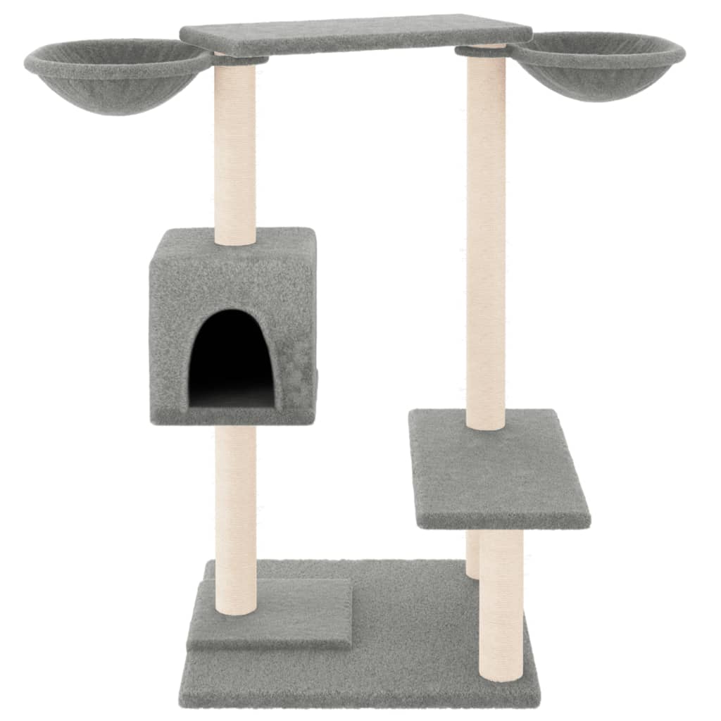 Vidaxl-Katzenmöbel mit Kratzpfosten 82 cm hellgrau