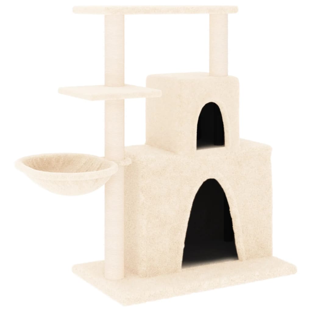 Vidaxl -Katzenmöbel mit Sisal -Kratzerpfosten 83 cm creme - geliert