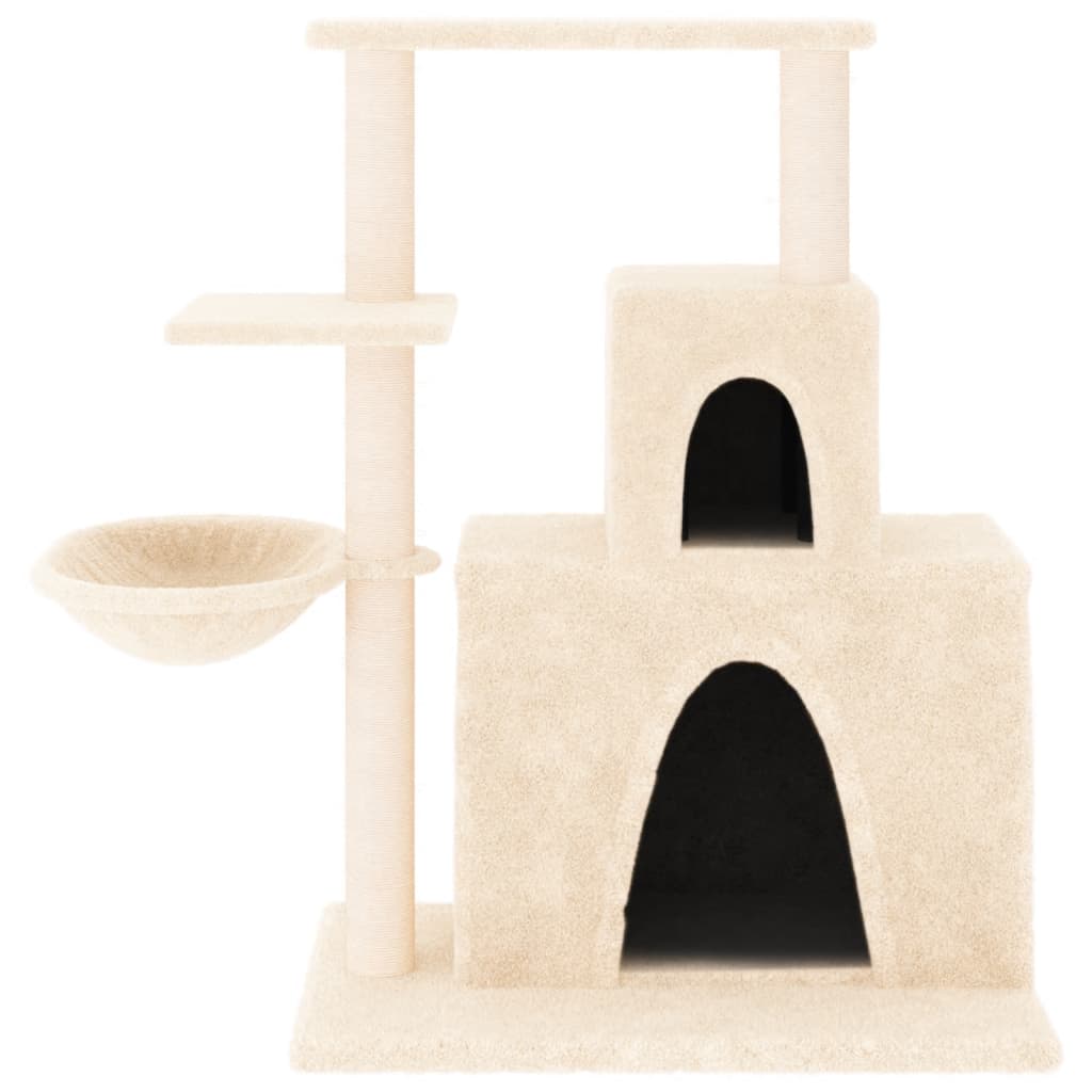 Vidaxl -Katzenmöbel mit Sisal -Kratzerpfosten 83 cm creme - geliert