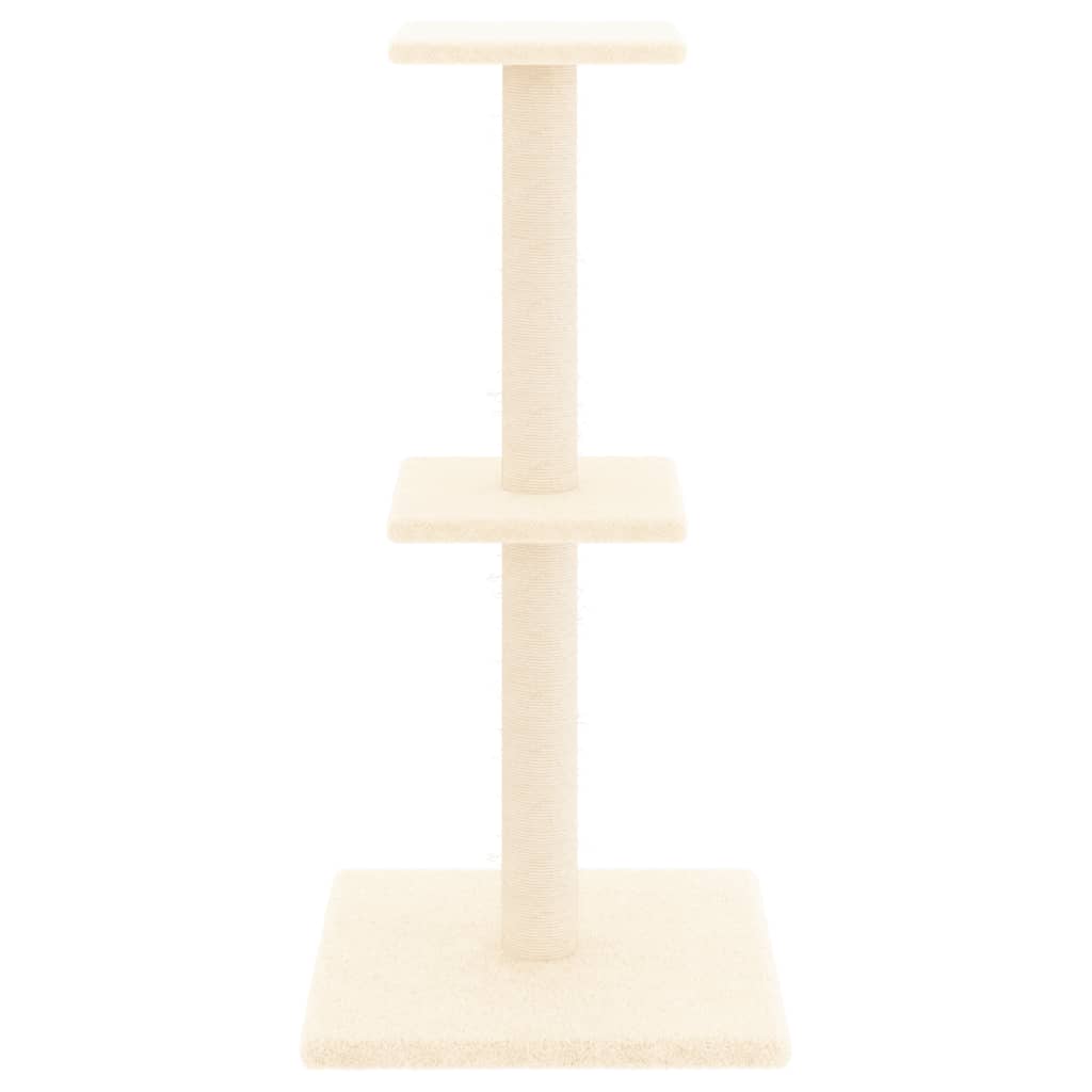Vidaxl kattenmeubel met sisal krabpalen 73 cm crèmekleurig