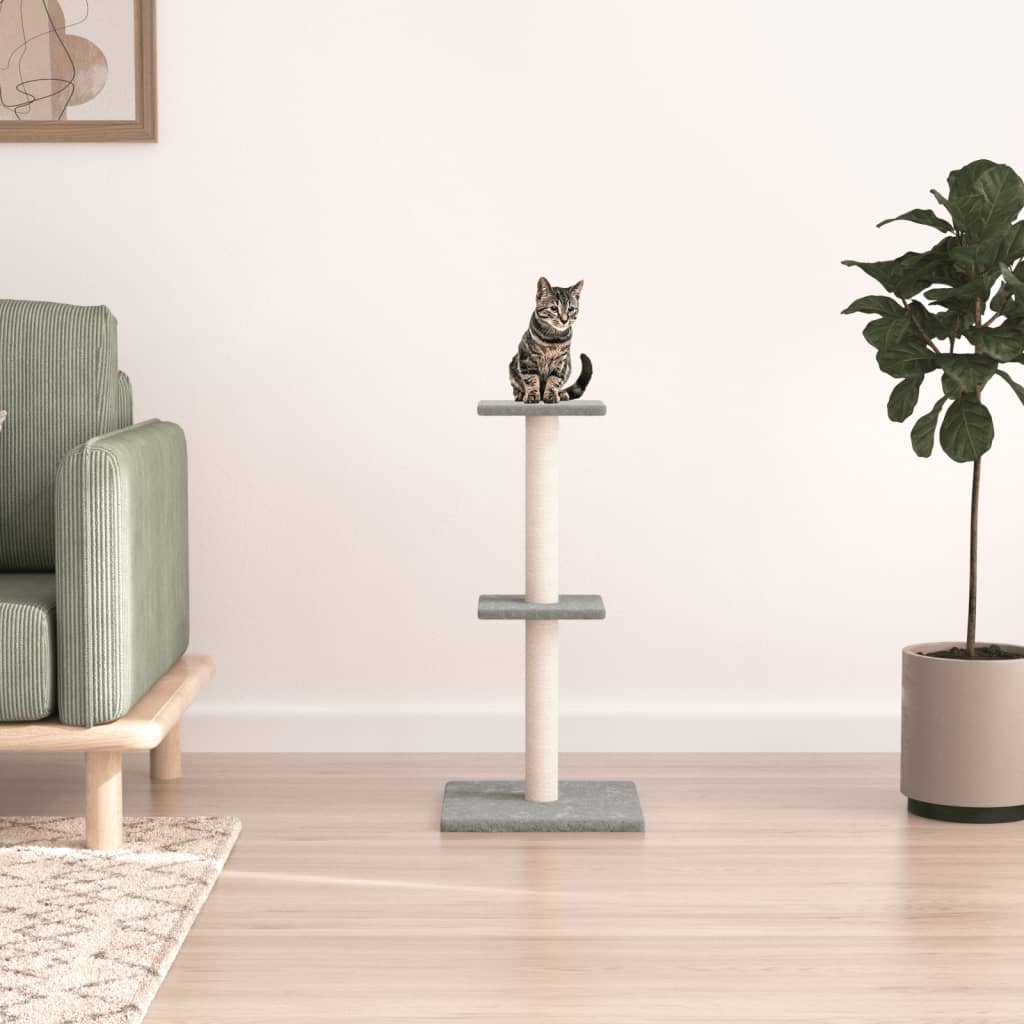 VidaXL Katzenmöbel mit Sisal-Kratzbäumen 73 cm Hellgrau
