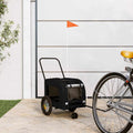 Vidaxl fietskar voor huisdieren met opslag zwart 124,5 x 63,5 x 53 cm