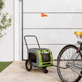 Vidaxl fietskar voor huisdieren groen en rood 124,5 x 63,5 x 53 cm