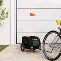 Vidaxl hondenfietstrailer oxford stof en ijzer zwart