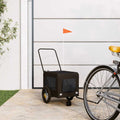Vidaxl hondenfietstrailer oxford stof en ijzer zwart