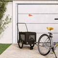 Vidaxl hondenfietstrailer oxford stof en ijzer zwart