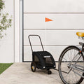 Vidaxl hondenfietstrailer oxford stof en ijzer zwart