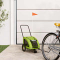 Vidaxl hondenfietstrailer oxford stof en ijzer groen