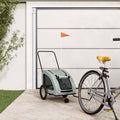 Vidaxl hondenfietstrailer oxford stof en ijzer grijs