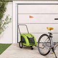 Vidaxl hondenfietstrailer oxford stof en ijzer groen