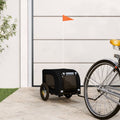 Vidaxl hondenfietstrailer oxford stof en ijzer zwart