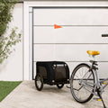 Vidaxl hondenfietstrailer oxford stof en ijzer zwart